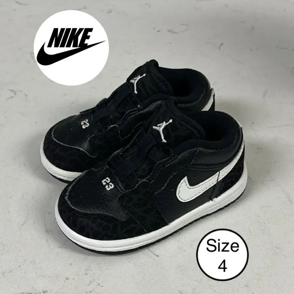 Air Jordan J Man Slip-On For Boys Black Elephant Print 364704-011 Size 4C